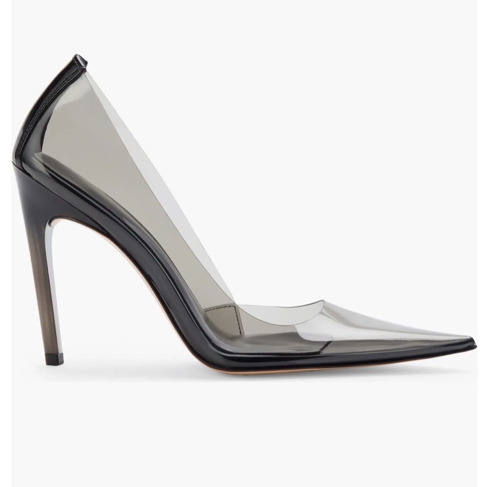 Good American Black Cinderella Clear Pump NIB Work Business Sexy Heels 11.5 - Picture 3 of 6